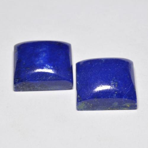 Gemas de lapislázuli azul natural de 13,69 ct, cuadrado, opaco
