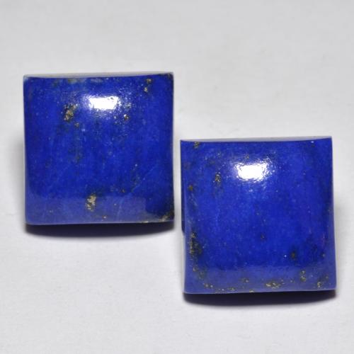 Gemas de lapislázuli azul natural de 15,18 ct, cuadrado, opaco