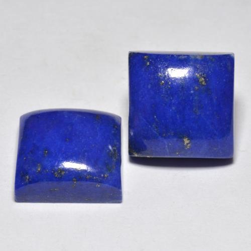 Gemas de lapislázuli azul natural de 15,18 ct, cuadrado, opaco