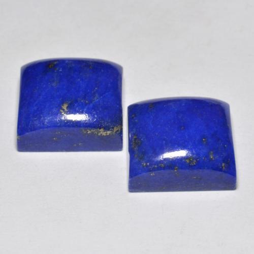 Gemas de lapislázuli azul natural de 15,18 ct, cuadrado, opaco