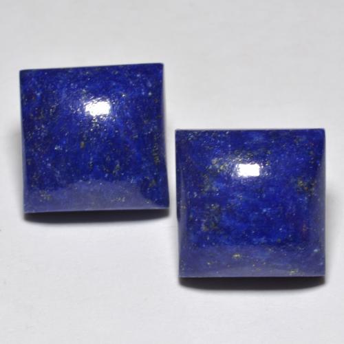 Gemas de lapislázuli azul natural de 15,66 ct, cuadrado, opaco
