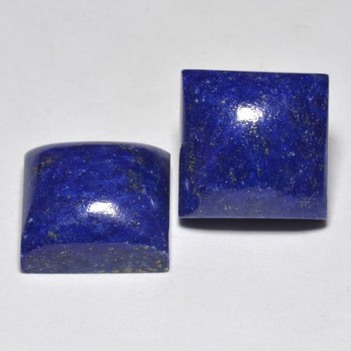 Gemas de lapislázuli azul natural de 15,66 ct, cuadrado, opaco