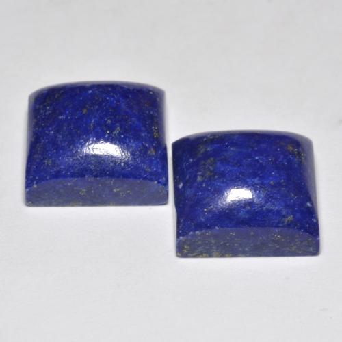 Gemas de lapislázuli azul natural de 15,66 ct, cuadrado, opaco