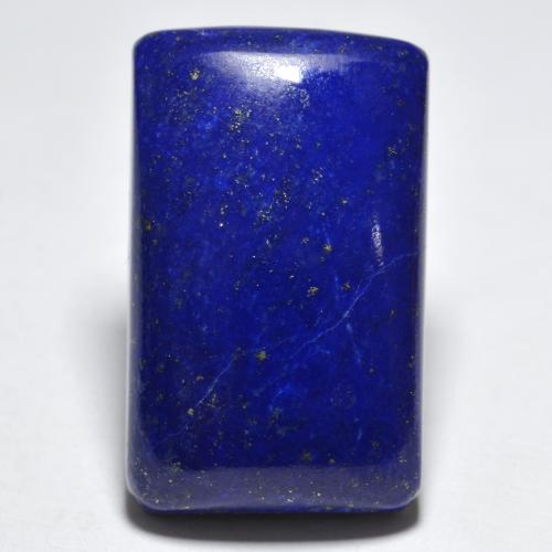 Lapislázuli azul natural de 27,54 ct, baguette, opaco