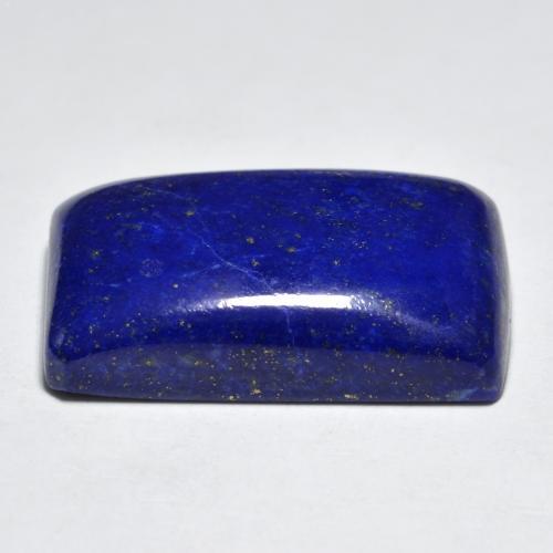 Lapislázuli azul natural de 27,54 ct, baguette, opaco