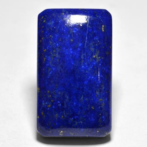 Lapislázuli azul natural de 30,38 ct, corte esmeralda, opaco