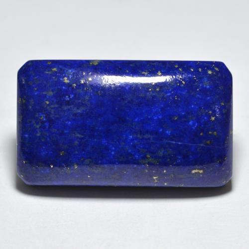 Lapislázuli azul natural de 30,38 ct, corte esmeralda, opaco