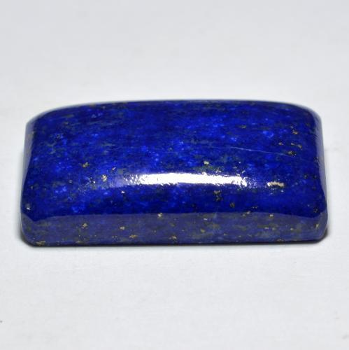 Lapislázuli azul natural de 30,38 ct, corte esmeralda, opaco