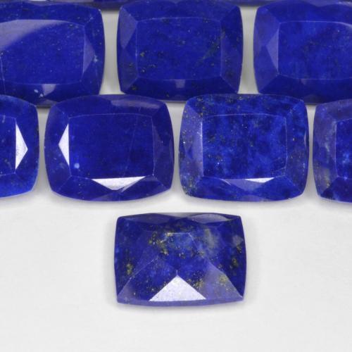 Lapislázuli Azul marino intenso natural de 4.76 ct, Forma Cojín, Opaco