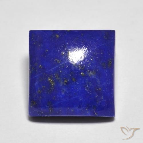 Lapislázuli azul natural de 7,03 ct, cuadrado, opaco