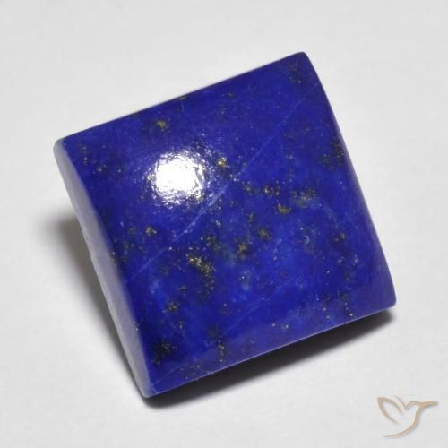 Lapislázuli azul natural de 7,03 ct, cuadrado, opaco