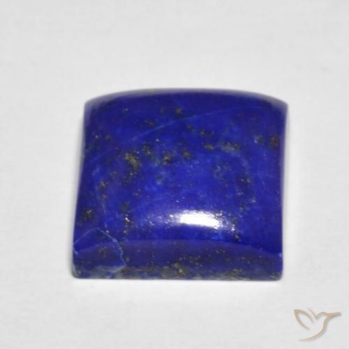 Lapislázuli azul natural de 7,03 ct, cuadrado, opaco