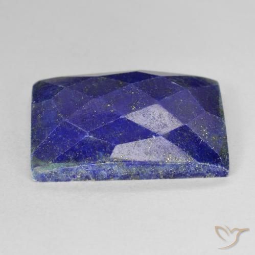 Lapislázuli Azul oscuro natural de 17.89 ct, Corte Baguette, Opaco