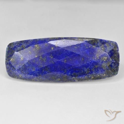 Lapislázuli azul medio natural de 35,68 ct, corte cojín, opaco
