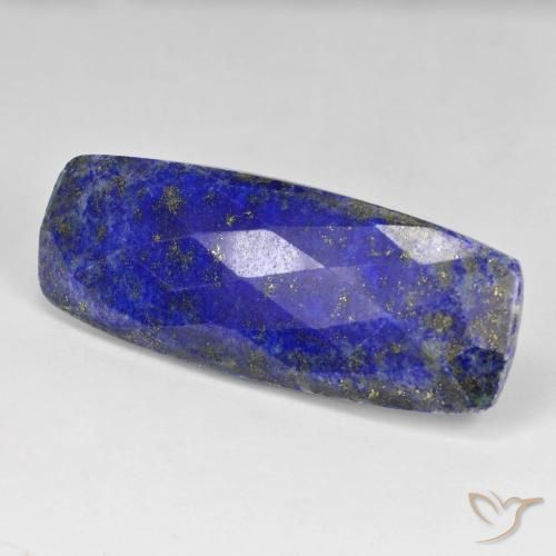 Lapislázuli azul medio natural de 35,68 ct, corte cojín, opaco