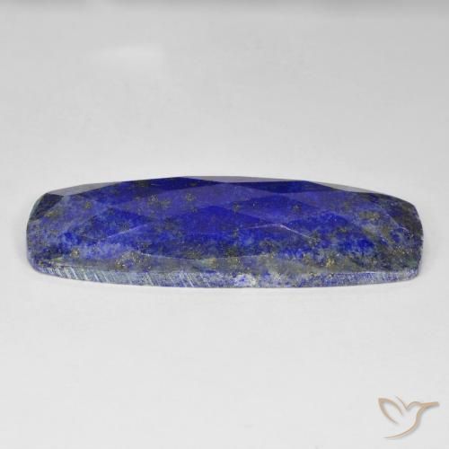 Lapislázuli azul medio natural de 35,68 ct, corte cojín, opaco
