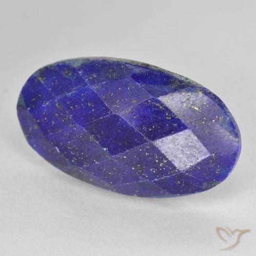 Lapislázuli Azul egipcio intenso natural de 11.96 ct, Ovalada, Opaco