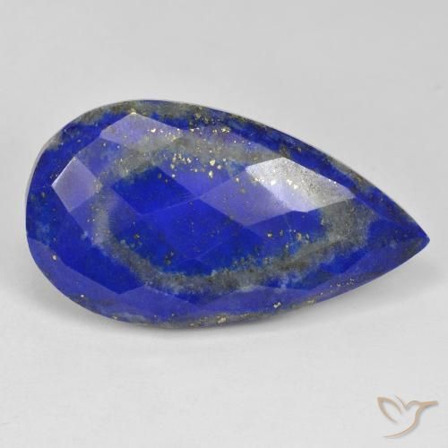 37.17ct Natural Azul eléctrico Lapislázuli, En forma de pera, Opaco