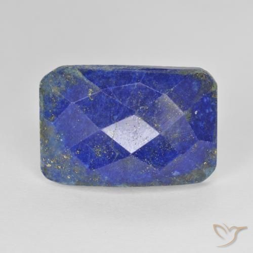 13.36ct Natural Azul claro Lapislázuli, corte esmeralda, Opaco