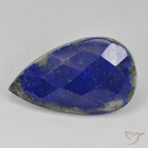 Lapislázuli Azul muy intenso natural de 19.72 ct, En forma de pera, Opaco