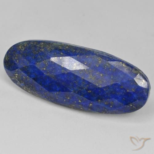 Lapislázuli Azul oscuro natural de 27.48 ct, Ovalada, Opaco