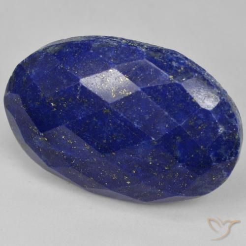 Lapislázuli azul natural de 32,58 ct, corte óvalo, opaco