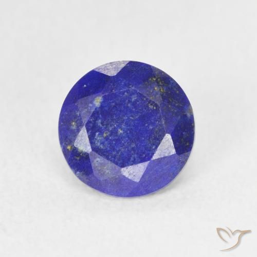 Lapislázuli Azul medio natural de 0.85 ct, Corte Redondo, Opaco