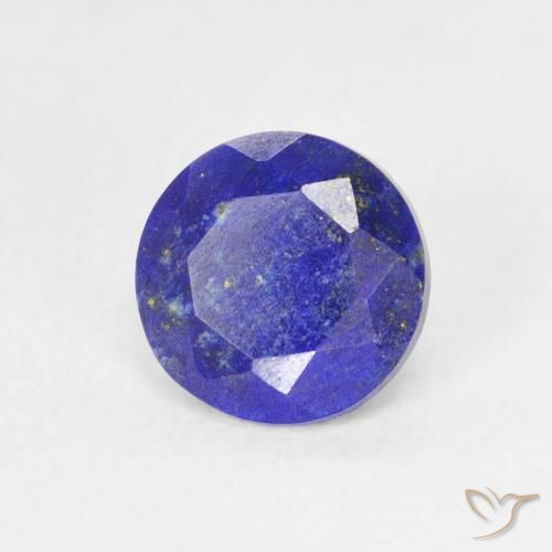 Lapislázuli Azul medio natural de 0.85 ct, Corte Redondo, Opaco