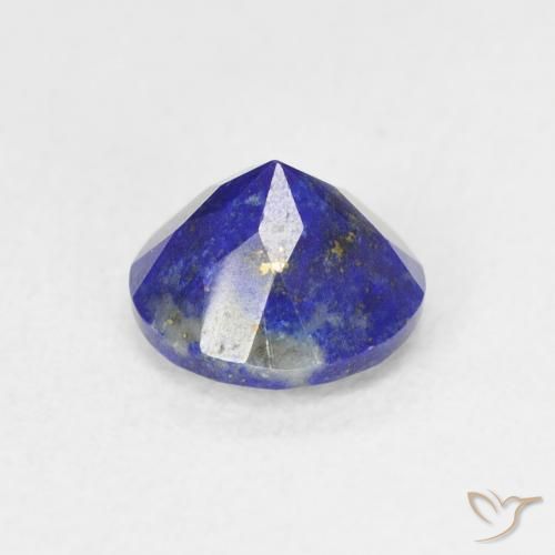 Lapislázuli Azul medio natural de 0.85 ct, Corte Redondo, Opaco