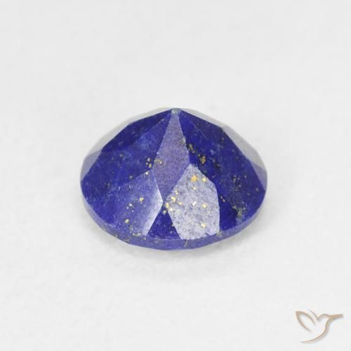 Lapislázuli azul natural de 0,84 ct, corte redondo, opaco