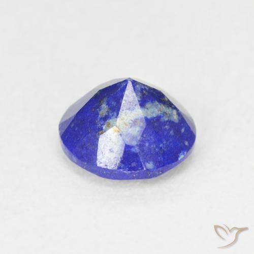 Lapislázuli azul natural de 0,85 ct, corte redondo, opaco