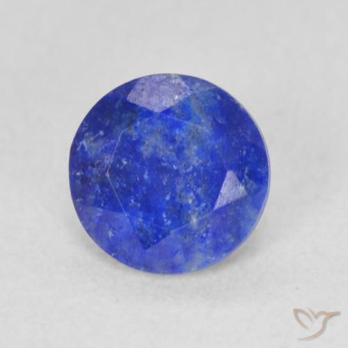 Lapislázuli Azul claro natural de 0.81 ct, Corte Redondo, Opaco