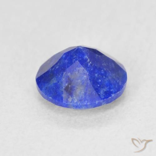 Lapislázuli Azul claro natural de 0.81 ct, Corte Redondo, Opaco
