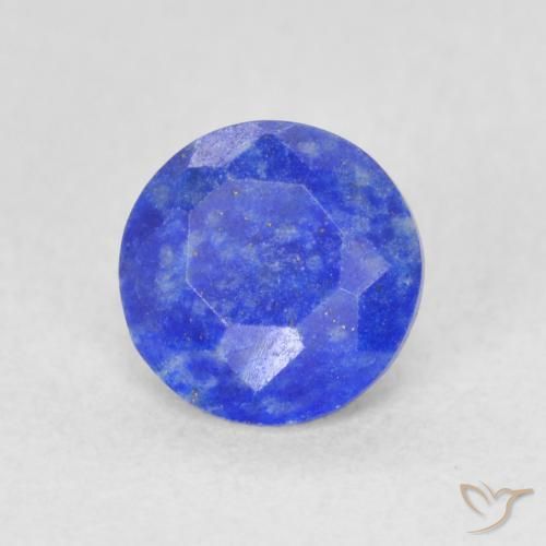 Lapislázuli Azul claro natural de 0.74 ct, Corte Redondo, Opaco