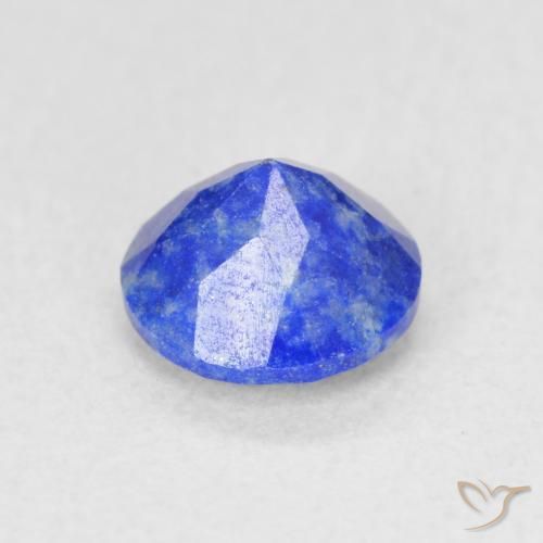Lapislázuli Azul claro natural de 0.74 ct, Corte Redondo, Opaco