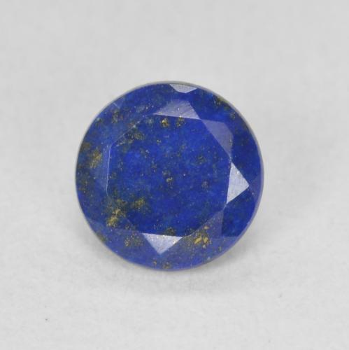 Lapislázuli Azul eléctrico natural de 0.88 ct, Corte Redondo, Opaco