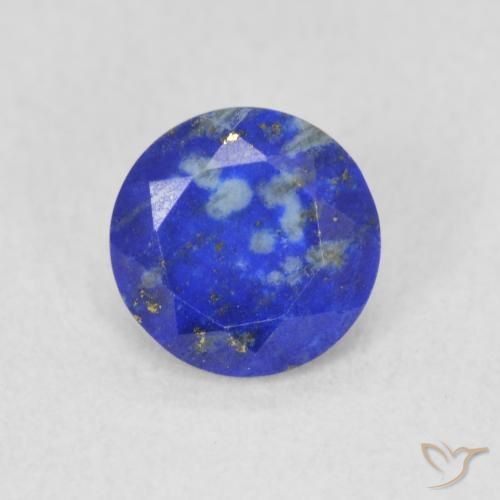 0.80ct Natural Azul claro Lapislázuli, Redondo, Opaco