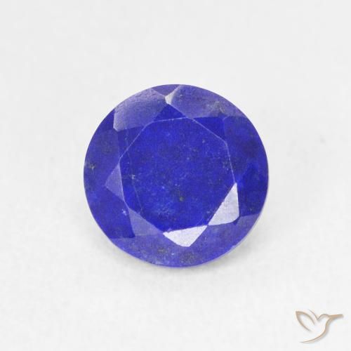 Lapislázuli Azul marino intenso natural de 0.84 ct, Corte Redondo, Opaco