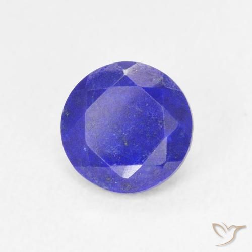 Lapislázuli Azul marino intenso natural de 0.84 ct, Corte Redondo, Opaco