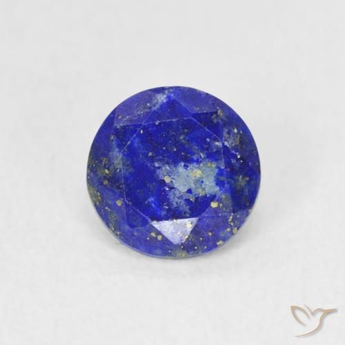 Lapislázuli Azul medio natural de 0.75 ct, Corte Redondo, Opaco
