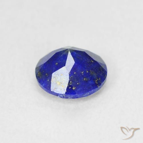 Lapislázuli Azul medio natural de 0.75 ct, Corte Redondo, Opaco