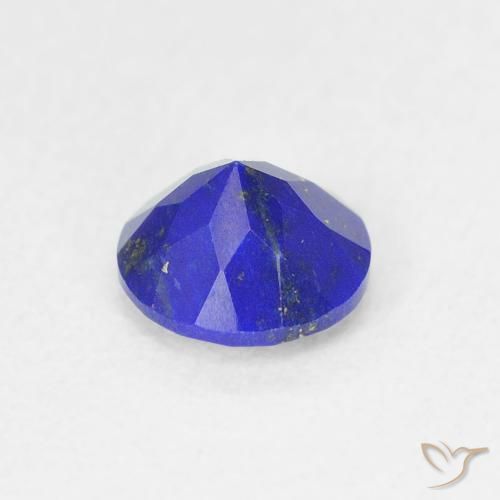 Lapislázuli azul natural de 0,83 ct, corte redondo, opaco