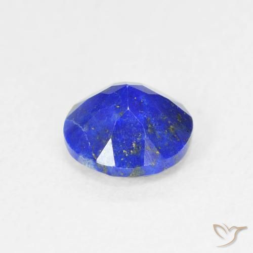 Lapislázuli azul natural de 0,85 ct, corte redondo, opaco