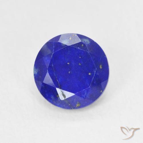 Lapislázuli Azul claro natural de 0.86 ct, Corte Redondo, Opaco