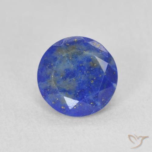 Lapislázuli Azul claro natural de 0.79 ct, Corte Redondo, Opaco