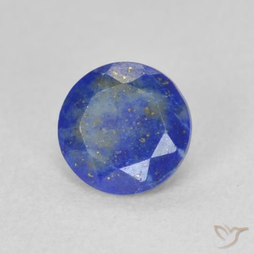 Lapislázuli Azul claro natural de 0.79 ct, Corte Redondo, Opaco