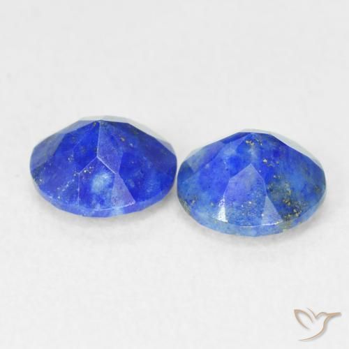 Gemas de Lapislázuli Azul azur intenso natural de 1.56 ct, Corte Redondo, Opaco