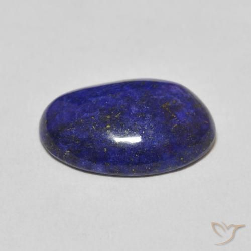 Lapislázuli azul natural de 9,50 ct, corte óvalo, opaco