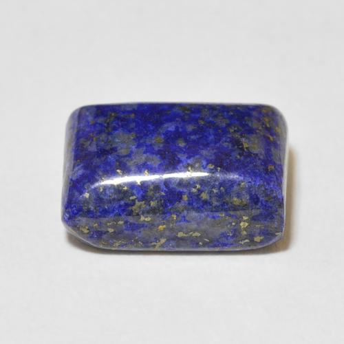 Lapislázuli Azul oscuro natural de 9.14 ct, Corte Baguette, Opaco