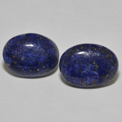 19.30ctw Natural Azul oscuro Lapislázuli, Ovalada, Opaco